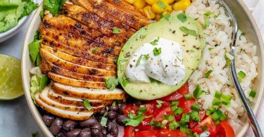 The BEST Chicken Burrito Bowl Recipe | Healthy Fitness Meals